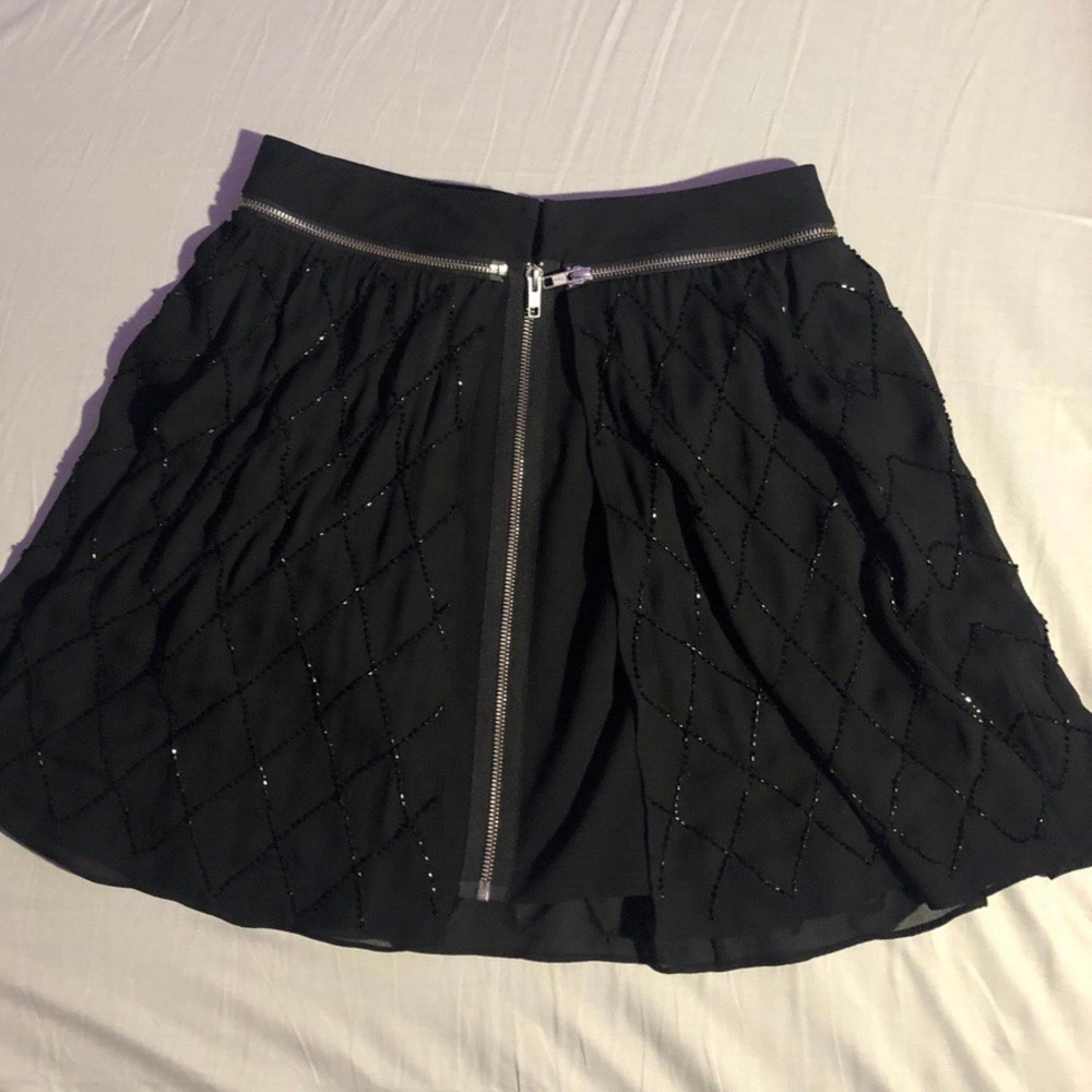 2 in 1 saks sequin mini skirt